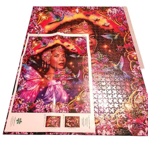 Flights of Fantasy Summer Queen Glitter Edition 1000 Piece Jigsaw Puzzle Buffalo - Picture 3 of 8